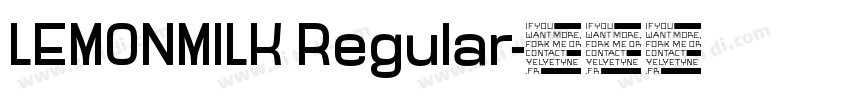 LEMONMILK Regular字体转换